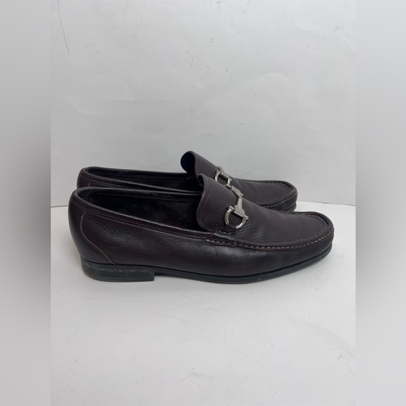 Salvatore Ferragamo Men’s Brown Leather Slip-on Driving Loafers Size 10 main image 5